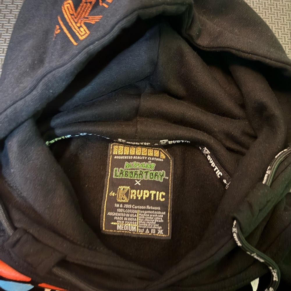 Black Performance Jacket With Cartoon Graphic - image 4